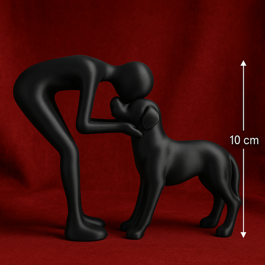 Eternal Bond Man & Dog 3D Printed Decorative Ornament  🐾✨