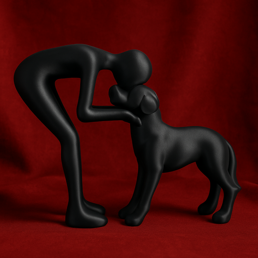Eternal Bond Man & Dog 3D Printed Decorative Ornament  🐾✨